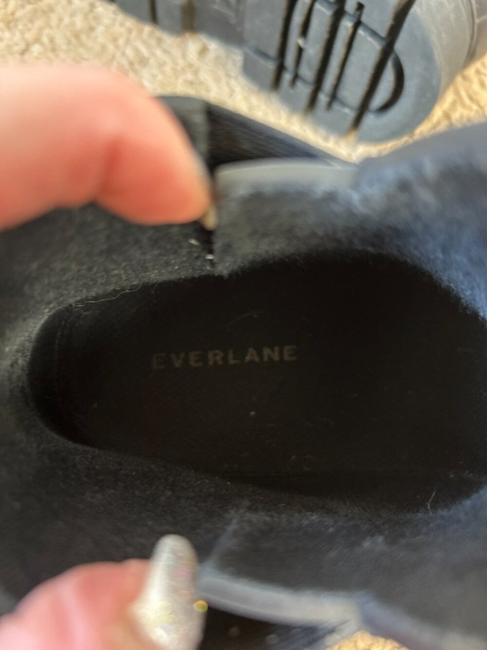 Everlane Rubber Ankle Booties Black 6 Chunky - Picture 7 of 7